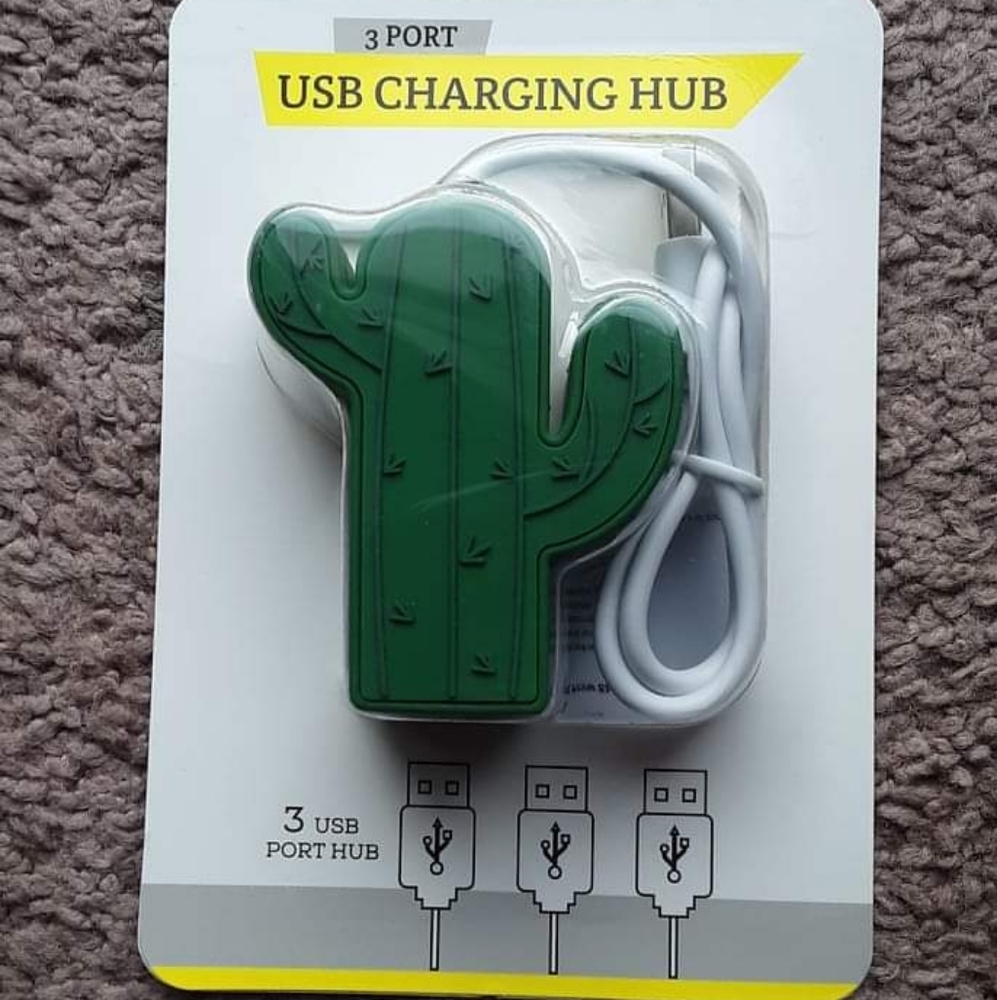 Cactus 3 Port USB Charging Hub